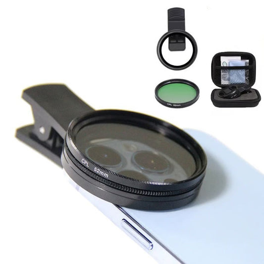 🔥LAST DAY SALE 50% OFF✨52mm Clip-on CPL Phone Camera Lens Filter Kit