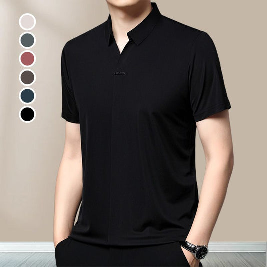 🎁Hot Sale 55% OFF⏳Men’s Casual Lapel Breathable Wrinkle-free T-shirt