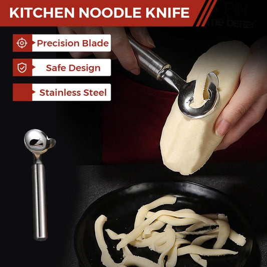 Stainless Steel Slotted Design Kitchen Noodle Knife