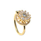 Gold Crystal Anxiety Relief Spinning Ring