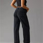 🍂Tummy Control Cropped Wide-Leg Jeans👖