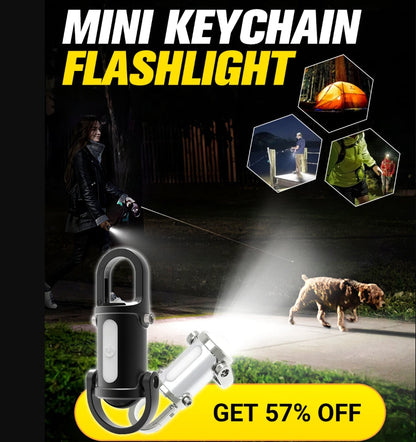 🔥Hot Sale🔥1200LM Super Bright Mini Keychain Flashlight Waterproof