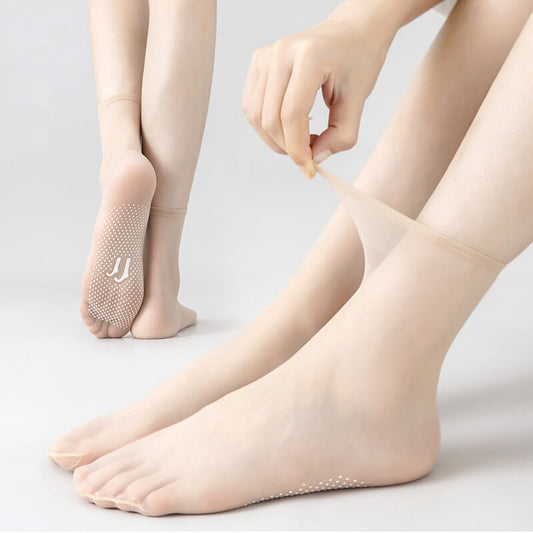 🔥2025 HOT SALE🔥💞Non-slip And Invisible Crystal Silk Socks(The more you buy, the higher the discount)