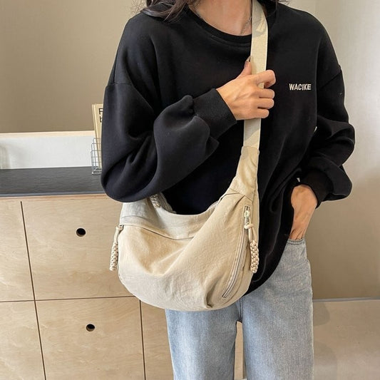 🎉Hot Sales - 50% OFF😍Designer Direct Sales👜Women's Fashion Plain Color Nylon Crossbody Hobo Bag