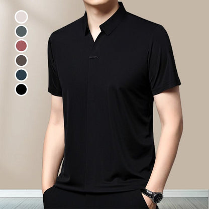 🎁Hot Sale 55% OFF⏳Men’s Casual Lapel Breathable Wrinkle-free T-shirt