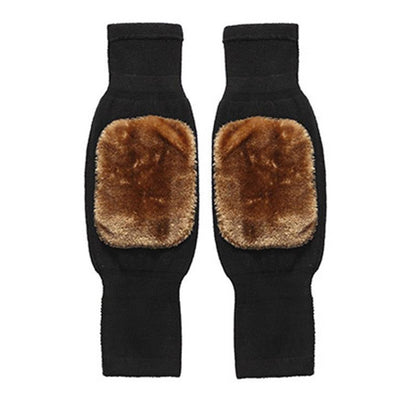 Universal Cold Protection Thickened Faux Furred Knee Pads