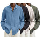 2023 Men's Linen Long Sleeve Shirt