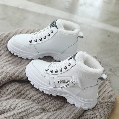 Women's Waterproof Lace-Up Warm Ankle Boots