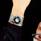 Shiny diamond butterfly mesh watch