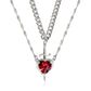 💕Vintage Matching Heart and Sword Necklace Set