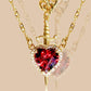 💕Vintage Matching Heart and Sword Necklace Set