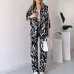 🌸Spring Specials 🌸 Chic Women's Zebra Print Shirt & Pants Set