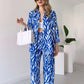 🌸Spring Specials 🌸 Chic Women's Zebra Print Shirt & Pants Set