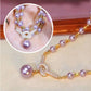 High-grade Purple Full Diamond Beads Necklace（50% OFF） - Luxurious & Versatile for Every Occasion