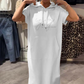 🎯 Factory direct supply ✨Women’s Solid Short-Sleeve Hooded Long Dress
