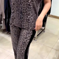 🎯 Factory direct supply ✨Women's Fashion Leopard Pattern Comfortable Loose Fit 2-Piece Set