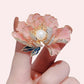 Women's Elegant Enamel Peony Brooch