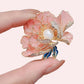 Women's Elegant Enamel Peony Brooch