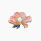 Women's Elegant Enamel Peony Brooch