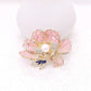 Women's Elegant Enamel Peony Brooch