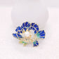 Women's Elegant Enamel Peony Brooch