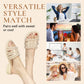 French Style Fake Pearl Embellished Flat Mules