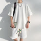 Men's Plus Size Short Sleeve T-Shirt & Shorts Tracksuit