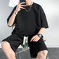 Men's Plus Size Short Sleeve T-Shirt & Shorts Tracksuit