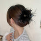 Creative Gift - Feather Mesh Plush Hair Clip Jewelry