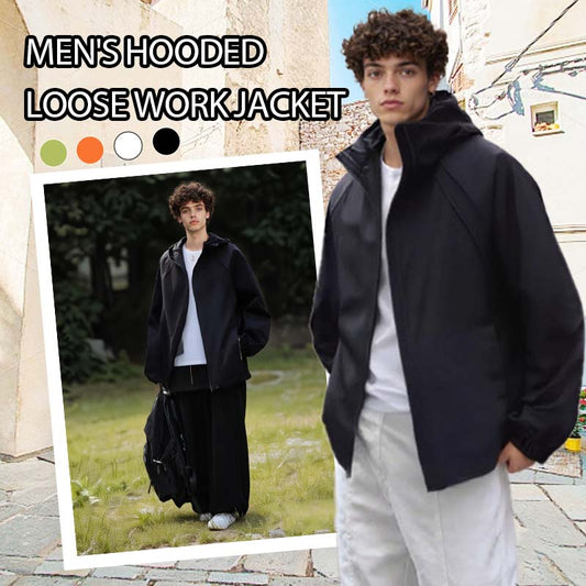 Men's Hooded Loose Work Jacket