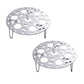 Silver Stainless Steel Steamer Rack with Stand for Cooking