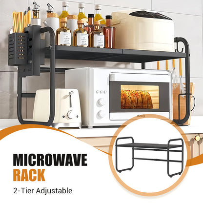 2-Tier Adjustable Microwave Rack