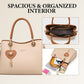 Elegant Women's Tote Bag With Shining Heart Charm