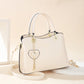 Elegant Women's Tote Bag With Shining Heart Charm
