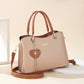 Elegant Women's Tote Bag With Shining Heart Charm