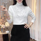 Women's Padded High Neck Long Sleeve Blouse