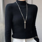 Half-High Knitted Sweater with Lining