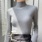 Half-High Knitted Sweater with Lining