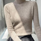 Half-High Knitted Sweater with Lining