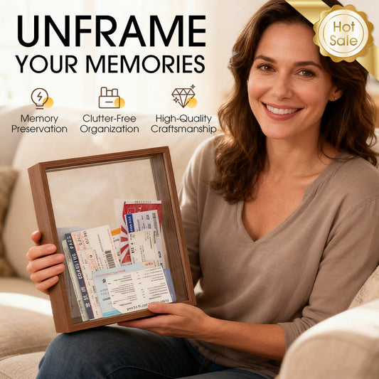 Wooden Ticket Shadow Box Home Decor