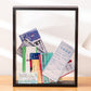 Wooden Ticket Shadow Box Home Decor